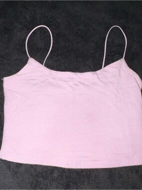 Aeropostale Light Pink Spaghetti Strap Cropped Tank.